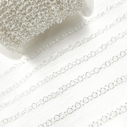 925 Sterling Silver Smooth Disc Chain